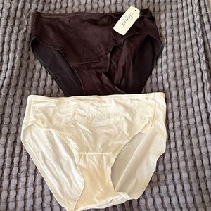 Soma Brown and Cream Panty Set